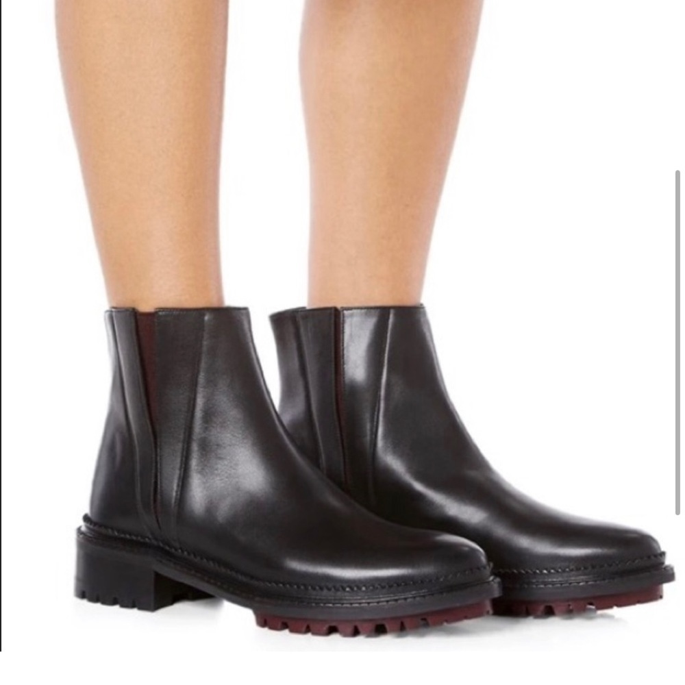 Aquatalia Orla Black/Red Chelsea Bootie​​​​​​​​​​